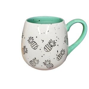 Meritage Coffee Mugs, Pineapple Speckled Stoneware Ceramic Drinking Cup